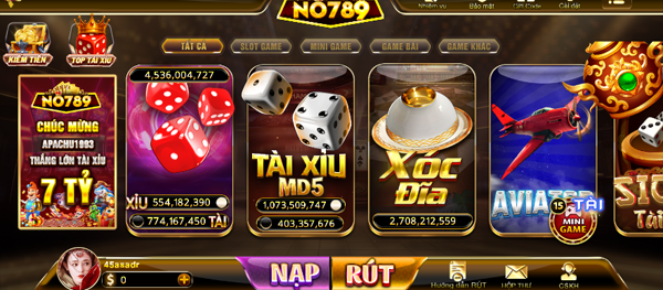 Game bài No789 chất lượng, tầm cỡ quốc tế