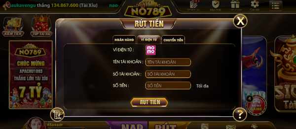 Rút tiền thẻ cào No789 không quá cầu kỳ